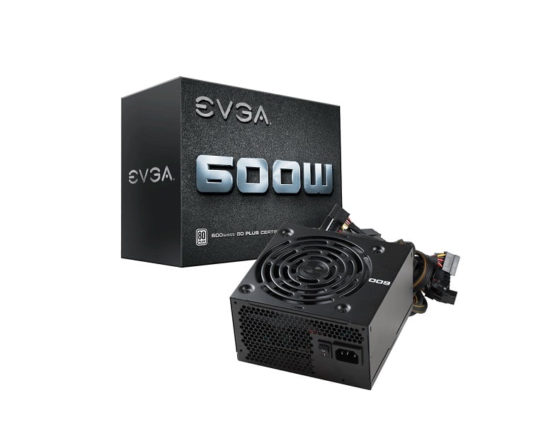 100-W1-0600-KR - EVGA 600 W1 600-Watts 80 Plus ATX 12V EPS 12V Power Supply