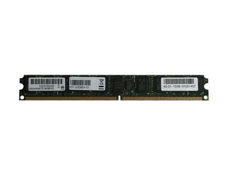 107-00085 - NetApp 2GB DDR2-667MHz PC2-5300 ECC Registered CL5 240-Pin DIMM Dual Rank Very Low Profile VLP Memory Module