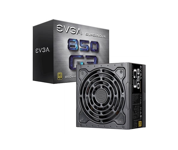 220-G3-0850-X1 - EVGA SuperNOVA 850 G3 850-Watts 80 Plus Gold Fully Modular Eco Mode with HBD Fan ATX Power Supply