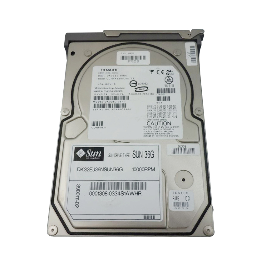 3900111 - Sun 36.4GB 10000RPM Ultra-320 SCSI LVD Hot-Pluggable 80-Pin 3.5-inch Hard Drive