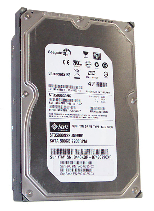 3900355 - Sun 500GB 7200RPM SATA 3GB/s NCQ 3.5-inch Hard Drive