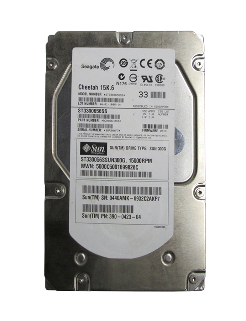 3900423 - Sun 300GB 15000RPM SAS 3GB/s Hot-Pluggable 16MB Cache 3.5-inch Hard Drive