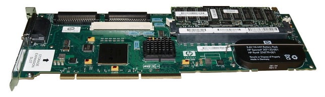 273915-B21 - HP Smart Array 6402 Dual Channel PCI-X 133MHz Ultra320 RAID Controller Card with 128MB Battery Backed Write Cache