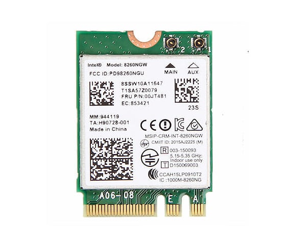 00JT481 - Lenovo Intel Wireless-AC 7260HMW 802.11AC Dual Band BT4.0 PCI Express Mini Wi-Fi Card