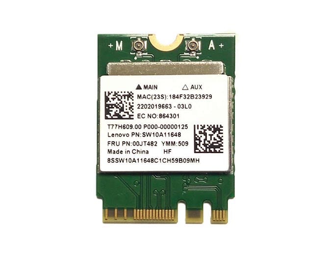 00JT482 - Lenovo Wireless-AC Bluetooth WIFI Card for IdeaPad 320-15IAP Laptop