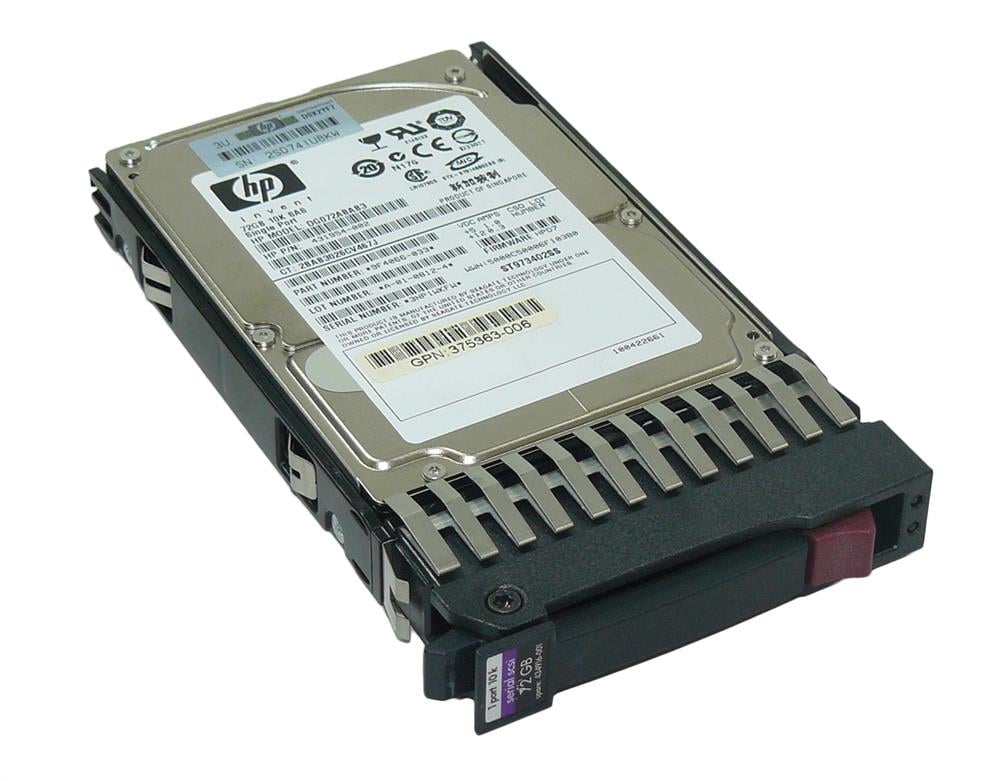 375863-006 - HP 73GB 10000RPM SAS 3GB/s Hot-Pluggable Dual Port 2.5-inch Hard Drive