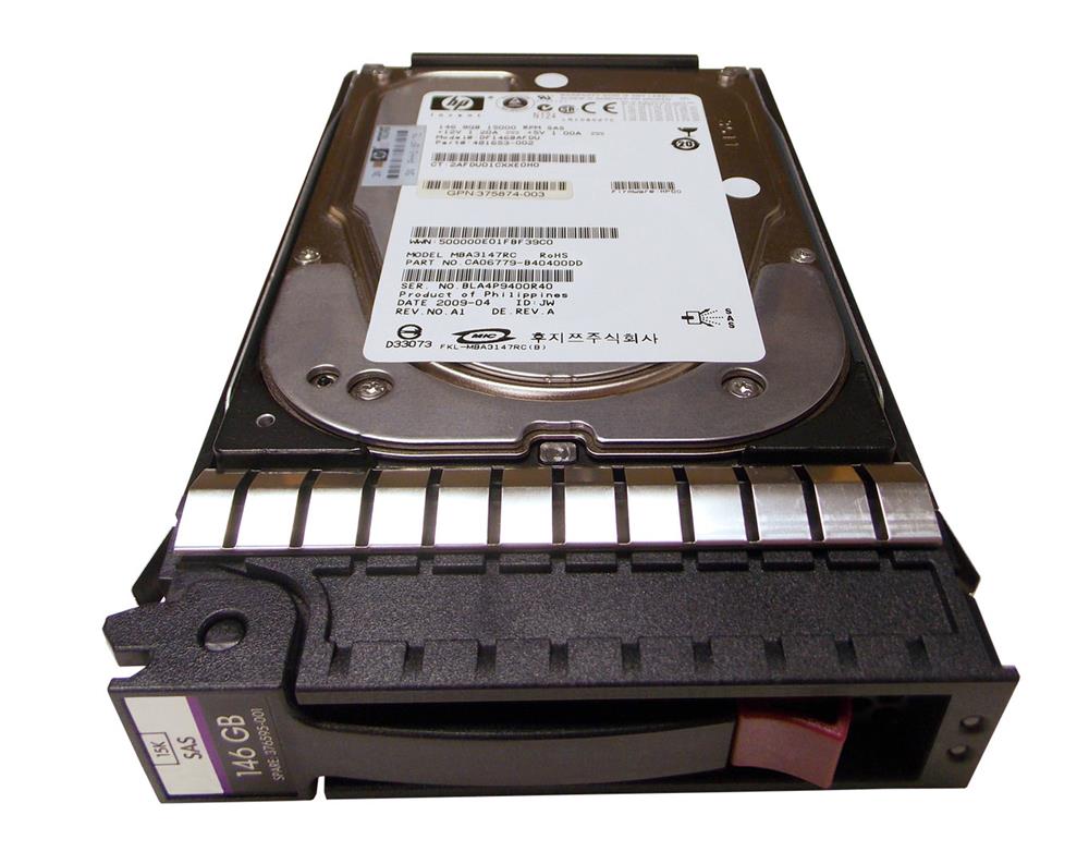 376595R-001 - HP 146GB 15000RPM SAS 3GB/s Hot-Pluggable Single Port 3.5-inch Hard Drive