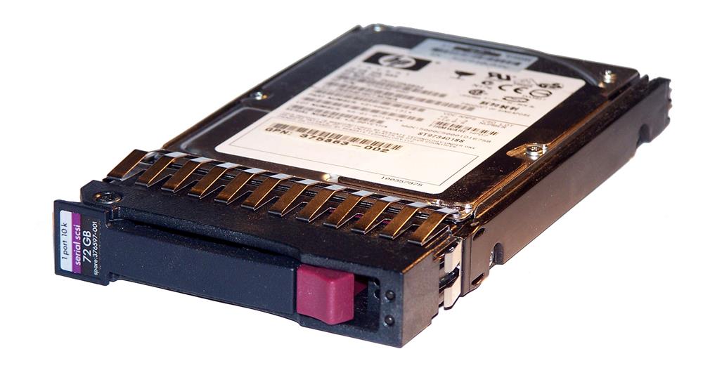 376597-001 - HP 72GB 10000RPM SAS 3Gb/s Hot-Pluggable 2.5-inch Hard Drive