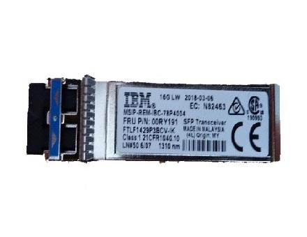 00RY191 - IBM Single-Mode 1310nm 10km 16GBase-LW Fiber Channel SFP Transceiver