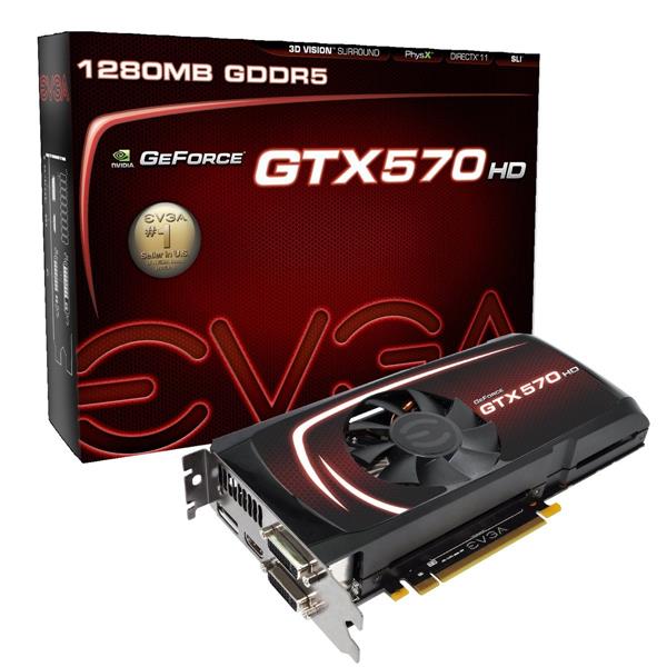 012-P3-1571-RX - EVGA GeForce GTX 570 1280MB 320-Bit GDDR5 PCI Express 2.0 x16 HDCP Ready SLI Support Video Graphics Card