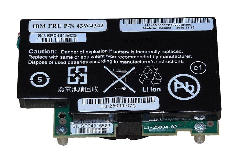 44E8761 - IBM ServeRAID MR10M SAS/SATA Controller Battery