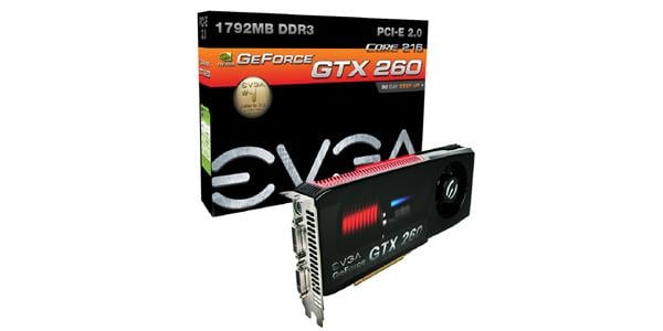 017-P3-1165-RX - EVGA GeForce GTX 260 1792MB 448-Bit DDR3 PCI Express 2.0 x16 HDCP Ready SLI Support Video Graphics Card