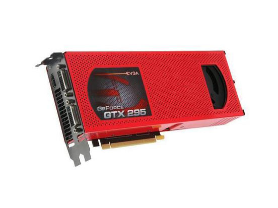 017-P3-1294-KR - EVGA GeForce GTX 295 Red Edition 1.7GB 896-Bit GDDR3 PCI Express 2.0 x16 Dual DVI HDMI Video Graphics Card