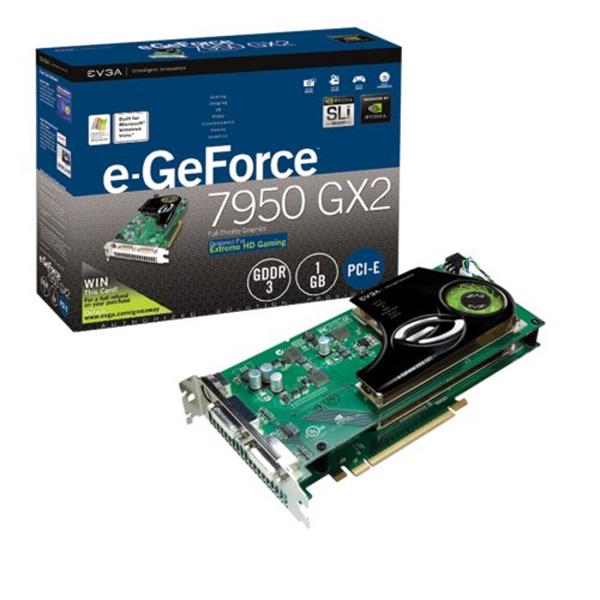 01G-P2-N592-RX - EVGA Nvidia e-GeForce 7950 GX2 1GB GDDR3 512-Bit PCI Express x16 Video Graphics Card