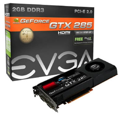 01G-P3-1080-TR - EVGA GeForce GTX 285 1GB 512-Bit DDR3 PCI Express 2.0 x16 HDCP Ready SLI Sup-Port Video Graphics Card for Mac Pro 2009-2012