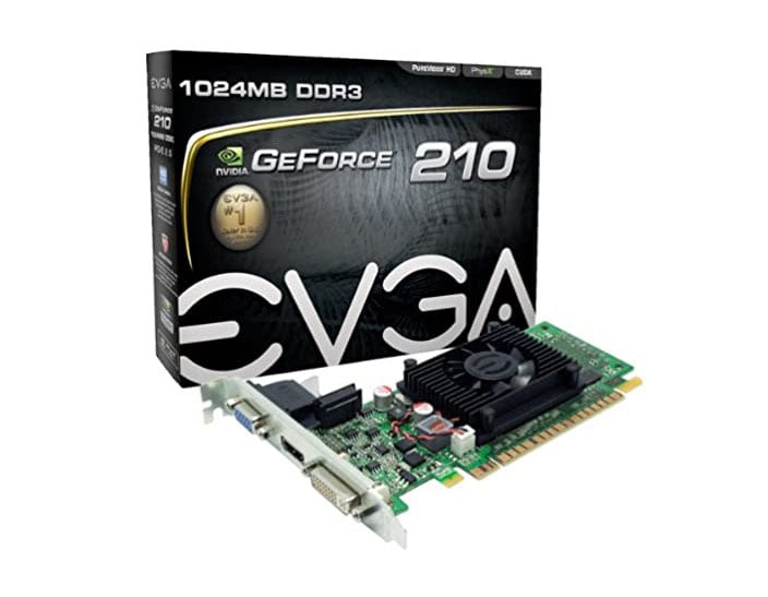 01G-P3-1312-KR - EVGA GeForce 210 1GB 64-Bit DDR3 PCI Express 2.0 x16 DVI HDMI VGA Video Graphics Card