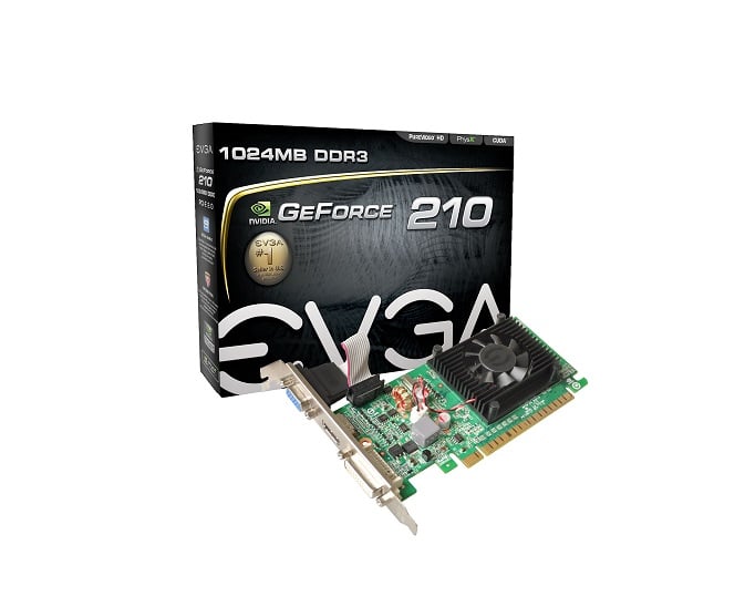 01GP31312LR1 - EVGA GeForce 210 Graphic Card 520 MHz Core 1 GB DDR3 SDRAM PCI Express 2.0 X16 600 MHz Memory Clock 2560 X 1600 HDMI DVI Video Graphics Card