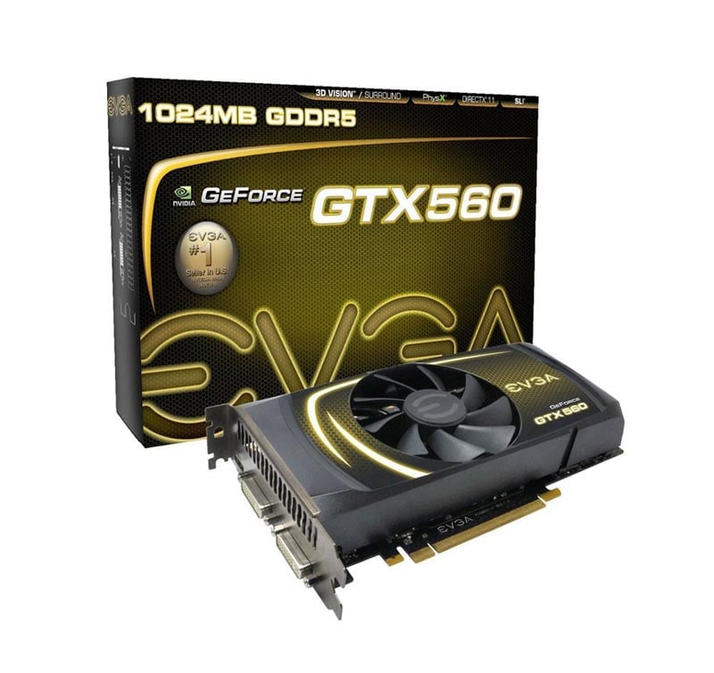 01G-P3-1460-KR - EVGA Nvidia GeForce GTX 560 1GB GDDR5 256-Bit PCI Express 2.0 x16 Video Graphics Card