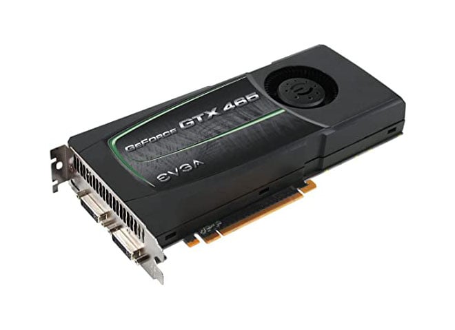 01G-P3-1467-KR - EVGA GeForce GTX465 SuperClocked 1GB 256-Bit GDDR5 PCI Express 2.0 x16 Dual DVI mini-HDMI Video Graphics Card