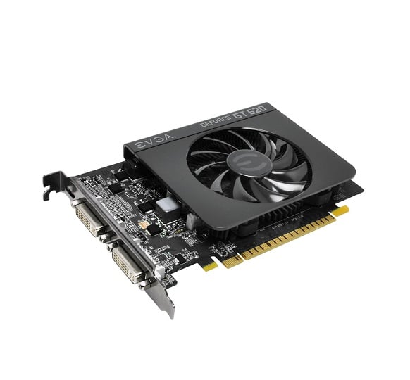 01G-P3-2621-KR - EVGA GeForce GT 620 1GB 64-Bit DDR3 PCI Express 2.0 x16 Dual DVI/ Mini-HDMI Video Graphics Card