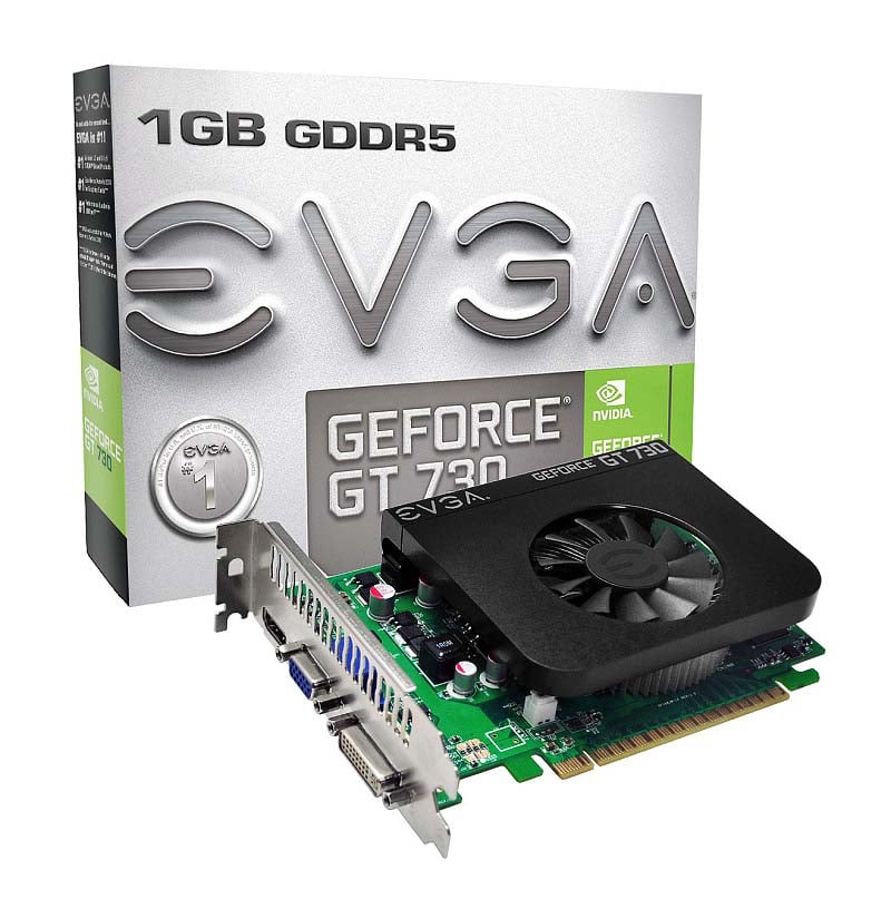 01G-P3-3736-KR - EVGA GeForce GT 730 1GB GDDR5 128bit Dual Slot DVI/HDMI/VGA Graphics Card