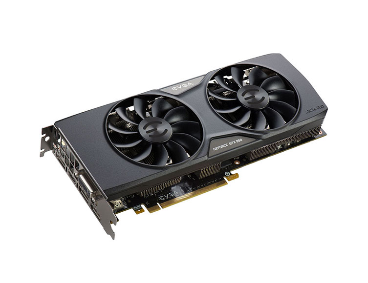 02G-P4-2957-L1 - EVGA GeForce GTX 950 SSC 2GB 128-Bit GDDR5 PCI Express 3.0 DVI-I HDMI 3x DisplayPort Video Graphics Card