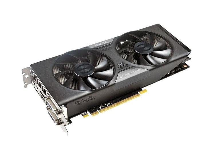 02G-P4-3765-L1 - EVGA GeForce GTX 760 Dual SuperClocked 2GB 256-Bit GDDR5 PCI Express 3.0 x16 DVI-I DVI-D HDMI SLI Support Video Graphics Card