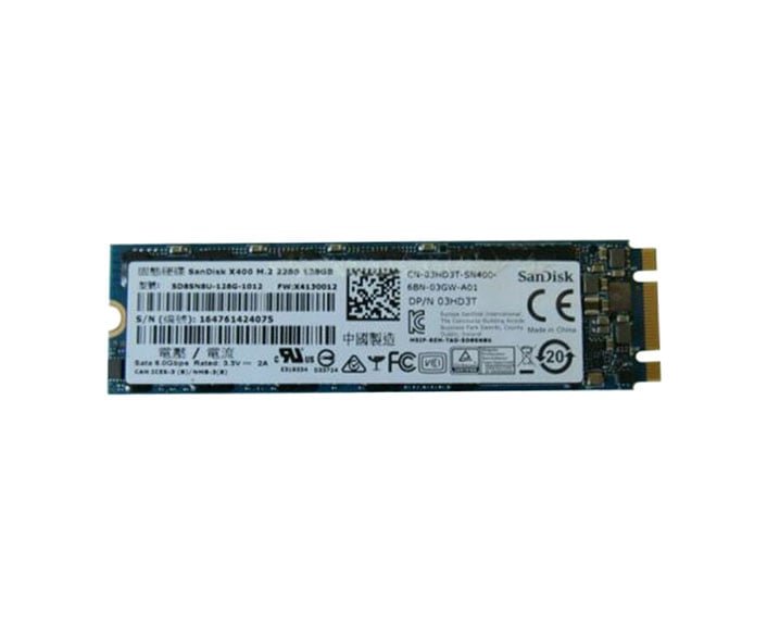 03HD3T - Dell X400 128GB SATA 6Gbs M.2 2280 Solid State Drive