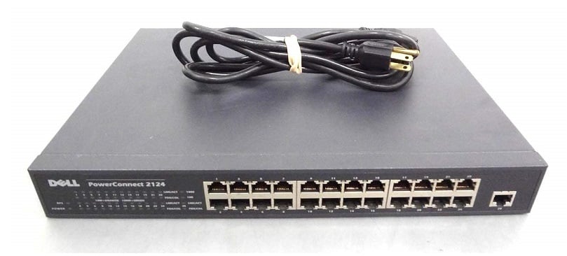 03N347 - Dell PowerConnect 2124 24-Ports Fast 10/100BaseT + 1-Port 10/100/1000BaseT Ethernet Network Switch (Refurbished)