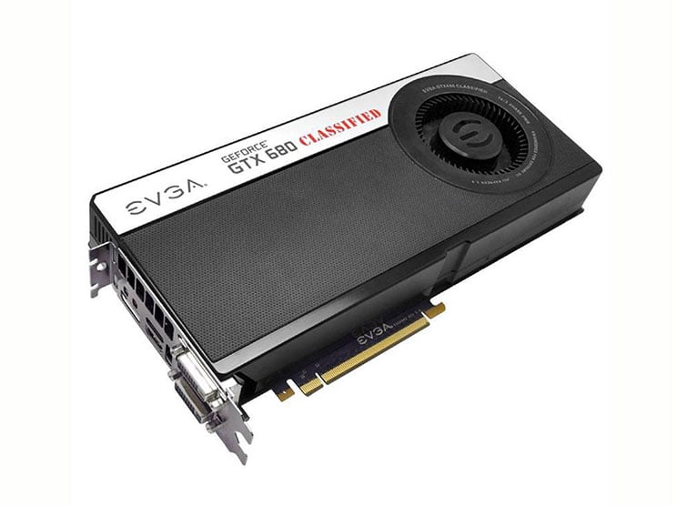 04G-P4-3688-RX - EVGA GeForce GTX 680 Classified 4GB 256-Bit GDDR5 PCI Express 3.0 x16 Dual DVI HDMI DisplayPort HDCP Ready SLI Supported Video Graphics Card