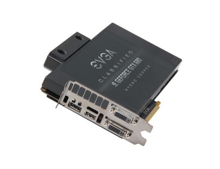 04G-P4-3689-KR - EVGA GeForce GTX 680 Hydro Copper Classified 4GB GDDR5 256-Bit PCI Express 3.0 x16 Dual-link DVI 1 x DVI-D & 1 x DVI-I HDMI Display