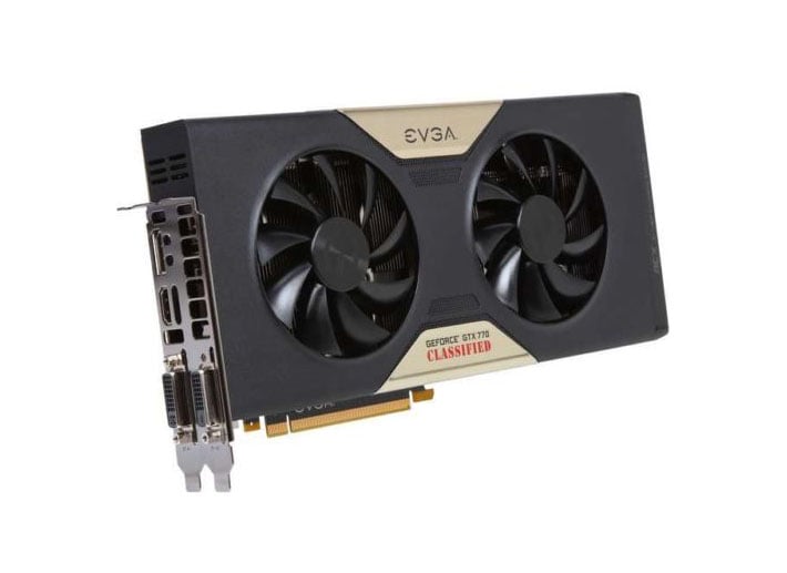 04G-P4-3777-AR - EVGA GeForce GTX 770 Classified 4GB 256-Bit GDDR5 PCI Express 3.0 Dual DVI HDMI DisplayPort SLI Support Video Graphics Card