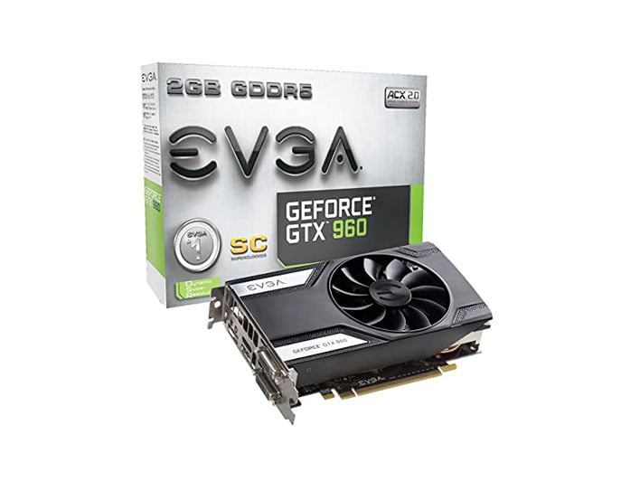 04G-P4-3962-L1 - EVGA GeForce GTX 960 SuperClocked 4GB GDDR5 128-Bit PCI Express 3.0 x16 DVI-D DVI-I HDMI DisplayPort Video Graphics Card