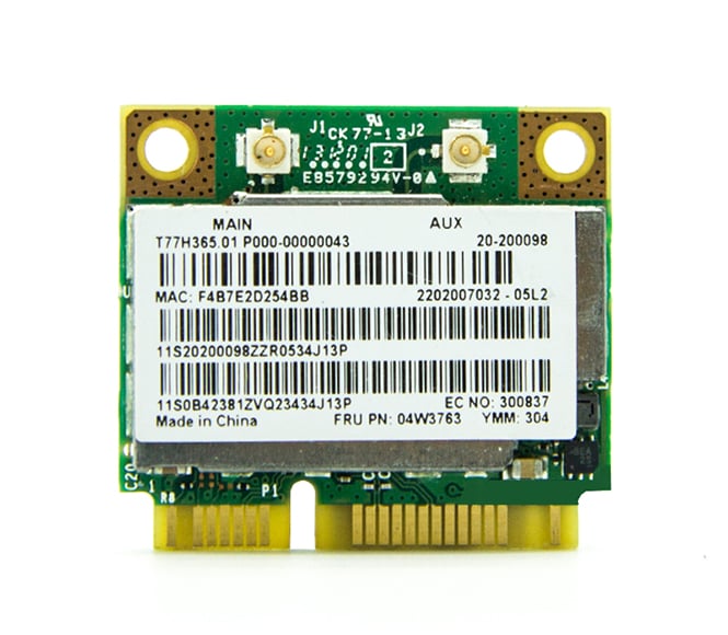 04W3763 - Lenovo Wi-Fi Wireless and Bluetooth 4 Half Mini Card