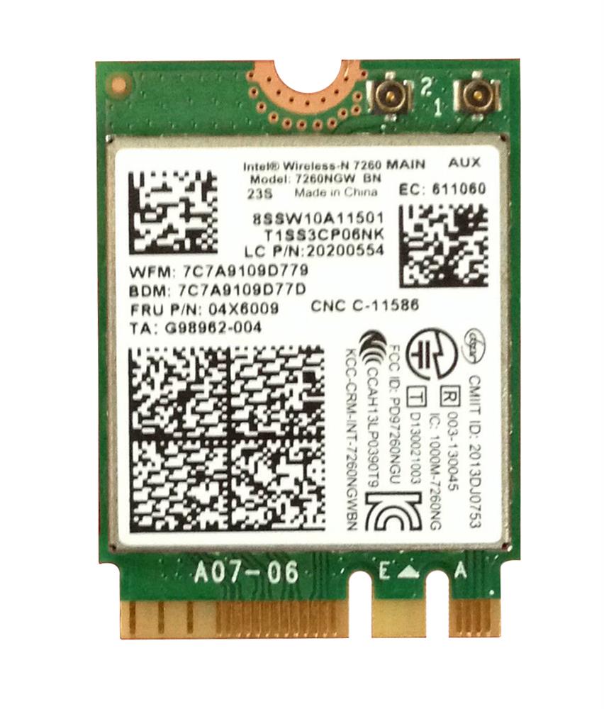 04X6009 - Lenovo Wireless N Main Wi-Fi Card for ThinkPad T260