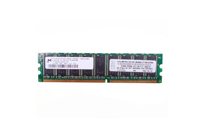06P4057 - IBM 512MB DDR-400MHz PC-3200 ECC Unbuffered CL3 184-Pin UDIMM Memory Module