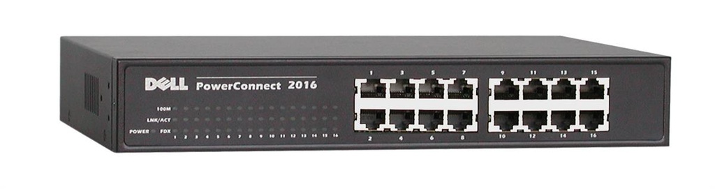 06X158 - Dell PowerConnect 2016 16-Port 16 x 10/100 Fast Ethernet Unmanaged Switch
