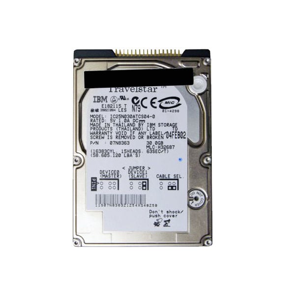 07N8363 - IBM 30GB 4200RPM ATA IDE 2.5-inch Hard Drive
