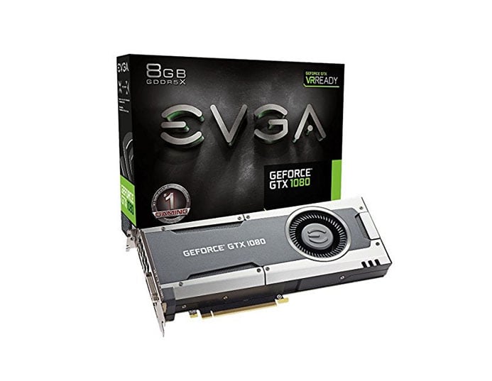 08G-P4-5180-KR - EVGA Geforce GTX 1080 Graphic Card 1.61 GHz Core 1.73 GHz Boost Clock 8GB GDDR5X PCI Express 3.0 x16 Dual Slot Space Required