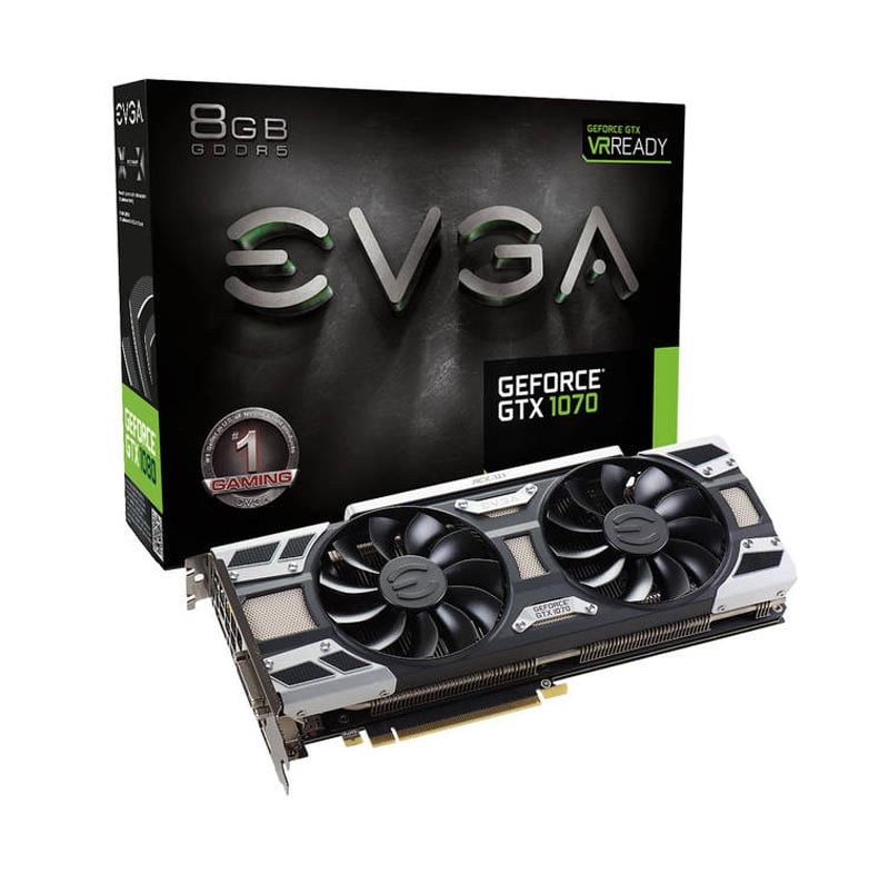 08G-P4-6171-KR - EVGA NVIDIA GeForce GTX 1070 8GB GDDR5 DVIHDMI3DisplayPort PCI-Express Video Card with ACX 3.0 Cooler