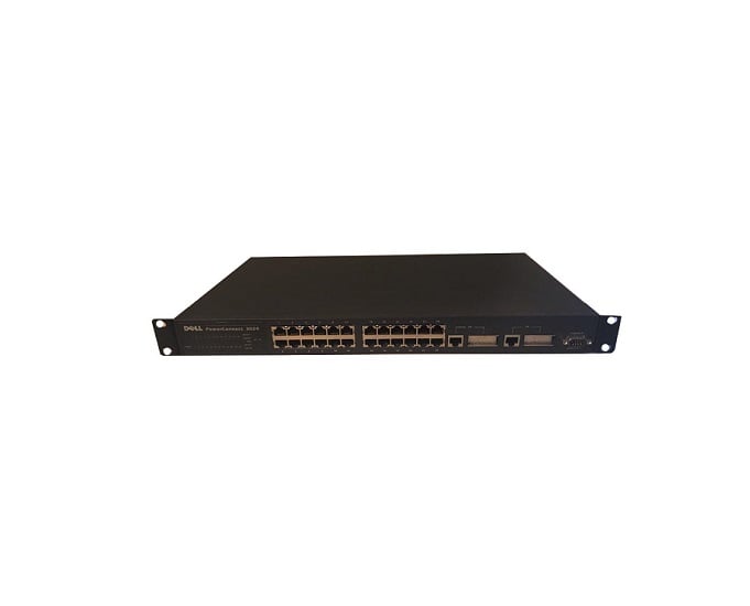 08H424 - Dell PowerConnect 3024 24-Port Managed Network Switch with Rack Ears Refurbished Grade A