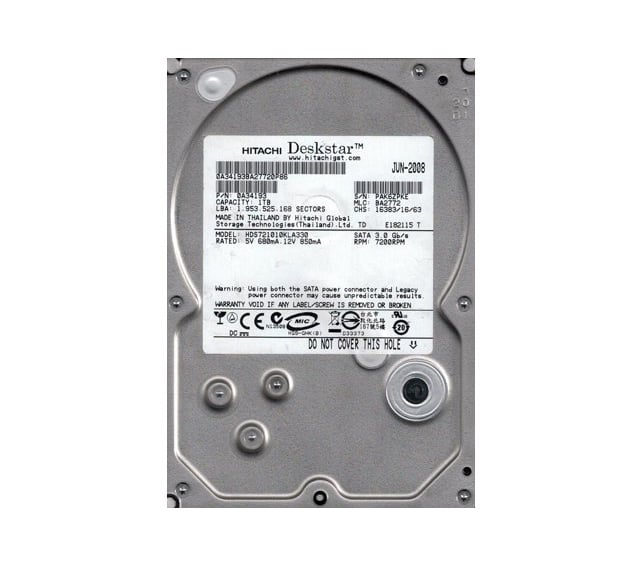 0A34193 - Hitachi DESKSTAR 1TB 7200RPM 32MB Cache SATA 3GB/s 7-Pin 3.5-inch Desktop Hard Drive