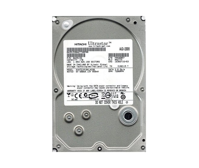 0A35153 - Hitachi Ultrastar A7K1000 HUA721010KLA330 1 TB 3.5 Internal Hard Drive - SATA300 - 7200 rpm - 32 MB Buffer