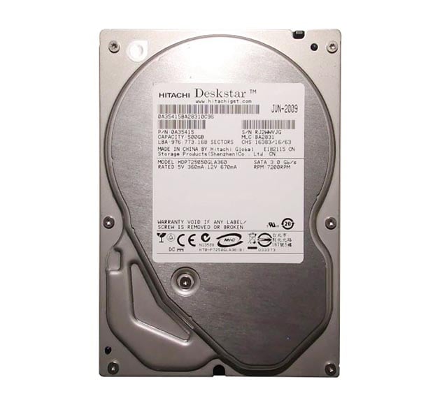 0A35415 - Hitachi DESKSTAR 500GB 7200RPM 16MB Cache SATA 3GB/s 7-Pin Hard Drive
