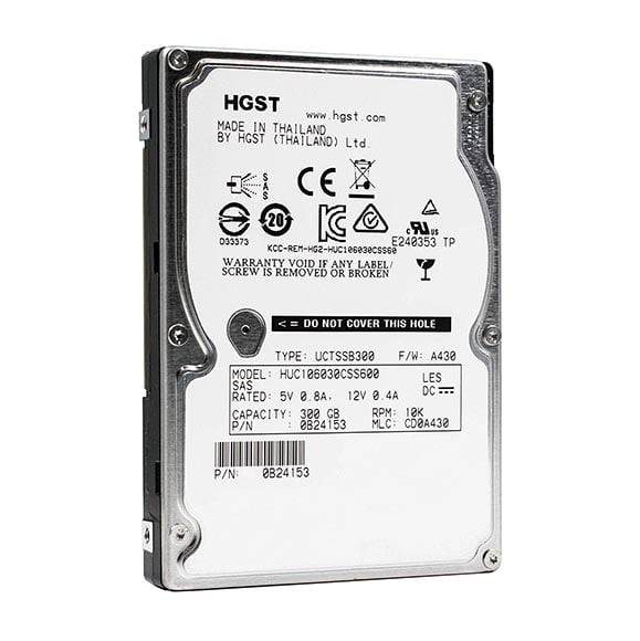 0B24153 - Hitachi Ultrastar C10K600 300GB SAS 6GB/s 10000RPM 64MB Cache 2.5-inch Internal Hard Drive