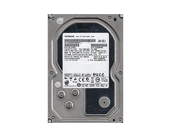 0F12456 - Hitachi Ultrastar 3TB 7200RPM SATA 6Gb/s 64MB Cache 3.5-inch Hard Drive