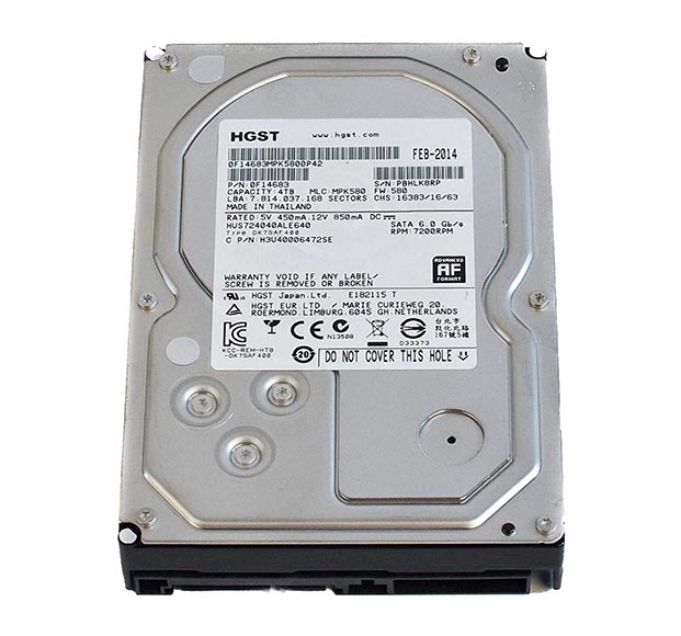 0F14683 - Hitachi Ultrastar 7K4000 4TB 7200RPM SATA 6GB/s 64MB Cache 3.5-inch Internal Hard Drive