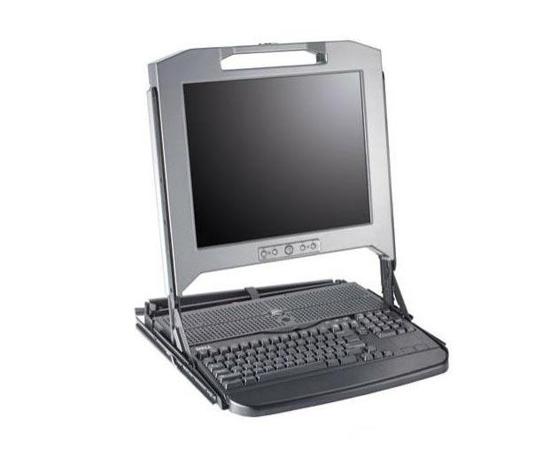 0FY452 - Dell 1U KMM 17-inch LCD Rackmount Monitor Server Rack Console with Touchpad and Keyboard