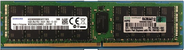 P03053-0A1 - HPE 1x 64GB DDR4-2933 RDIMM PC4-23466U-R Dual Rank x4 Replacement