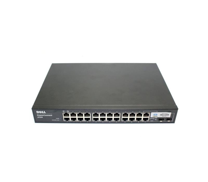 0TJ689 - Dell PowerConnect 2724 24-Ports 24 x 10/100/1000 + 2 x shared SFP Gigabit Ethernet Switch